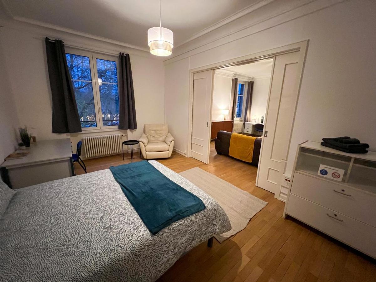 Chambres Privees -Private Room- Dans Un Spacieux Appartement - 100M2 Centre Proche Gare Mulhouse Exterior photo